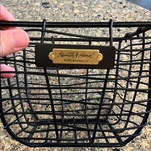Hearth & Hand by Magnolia  Black Metal Napkin Basket - cute!